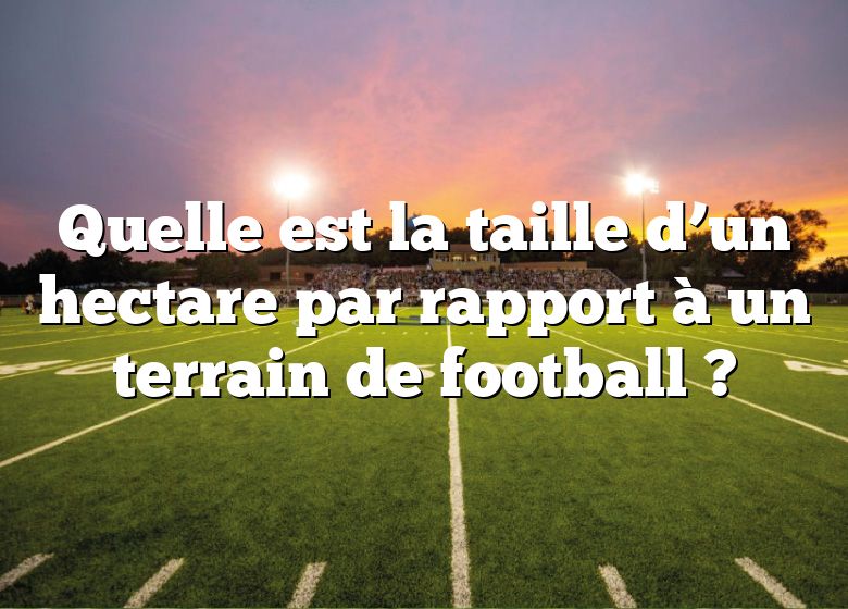 Quelle est la taille d’un hectare par rapport à un terrain de football ?